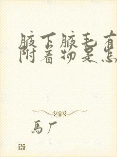 腋下腋毛有白色附着物是怎么回事