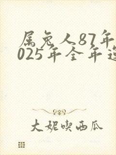 属兔人87年2025年全年运势及运程