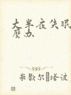 大半夜失眠了怎么办封面