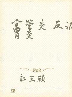 食管炎 反流性胃炎