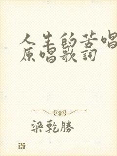 人生的苦唱不完原唱歌词