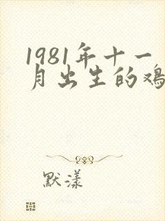 1981年十一月出生的鸡女命运