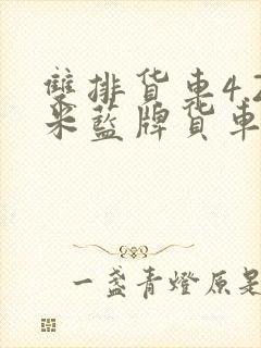 双排货车4.2米蓝牌货车报价