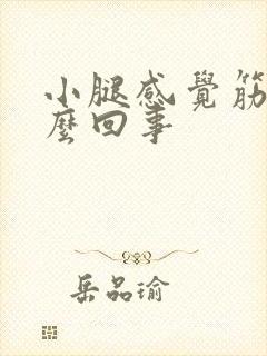 小腿感觉筋疼怎么回事封面