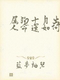 属狗十月出生的人命运如何