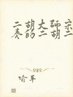 二胡大师宋飞演奏的二胡二泉映月