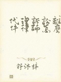 代理诉讼离婚案件律师怎么收费