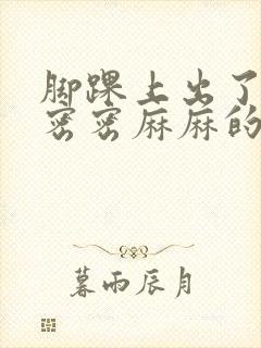 脚踝上出了很多密密麻麻的小疙瘩