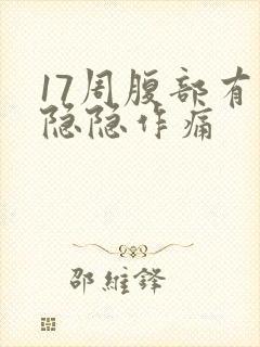 17周腹部有点隐隐作痛封面