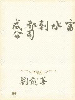 成都到水富物流公司