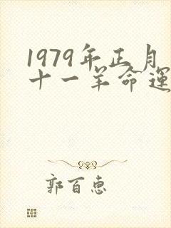 1979年正月十一羊命运如何