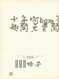 少年啊bgm笔趣阁免费阅读全文下载