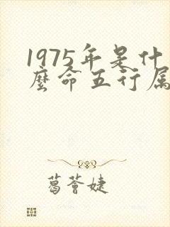 1975年是什么命五行属什么命