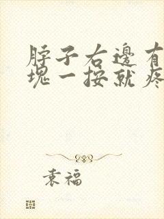 脖子右边有个肿块一按就疼