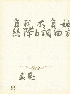 负我不负她葫芦丝降b调曲谱