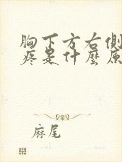 胸下方右侧肋骨疼是什么原因