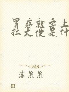 胃疼就要上厕所拉大便是什么原因