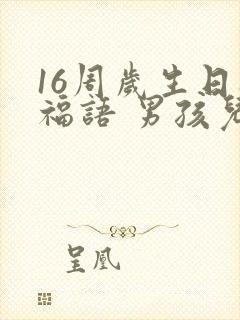 16周岁生日祝福语 男孩儿简短独特