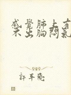 感觉肺上有痰咳不出胸闷气短