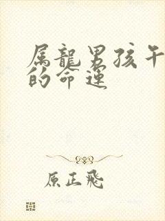 属龙男孩午时生的命运