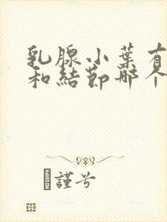 乳腺小叶有增生和结节哪个严重