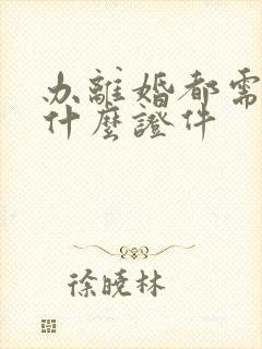 办离婚都需要带什么证件