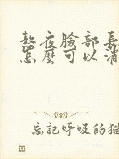 熬夜脸部长痘痘怎么可以消除