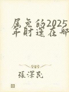 属兔的2025年财运在哪方位