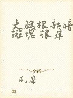 大腿根部暗红色斑块 很痒封面