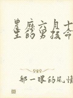 农历六月十八出生的男孩命运