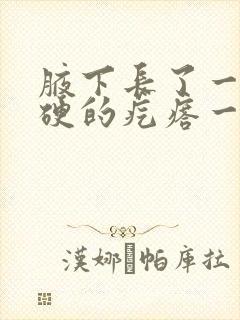 腋下长了一个硬硬的疙瘩一碰就疼