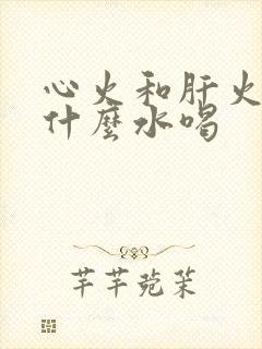 心火和肝火旺泡什么水喝