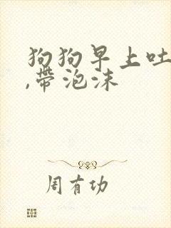 狗狗早上吐黄水,带泡沫