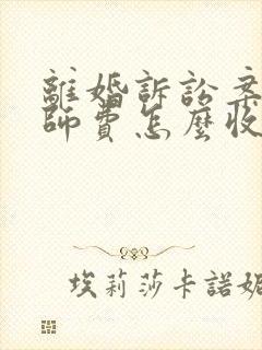 离婚诉讼案的律师费怎么收费的