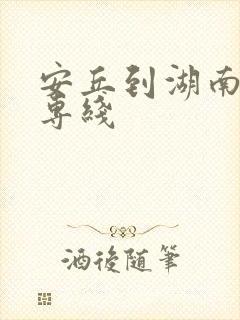 安丘到湖南物流专线