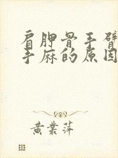 肩胛骨手臂酸痛手麻的原因