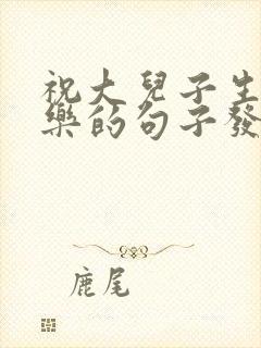 祝大儿子生日快乐的句子发朋友圈