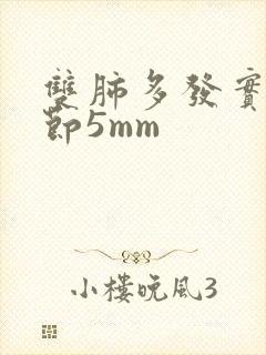 双肺多发实性结节5mm