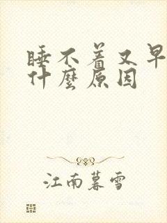 睡不着又早醒是什么原因