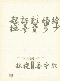 起诉离婚给孩子抚养费多少钱