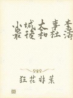 小城大事李秋萍最后和杜涛在一起了吗