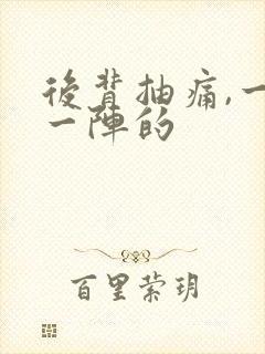 后背抽痛,一阵一阵的