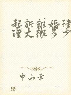 起诉离婚律师代理大概多少钱