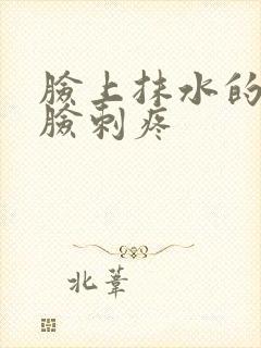 脸上抹水的时候脸刺疼