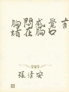 胸闷感觉有东西堵在胸口