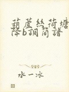 葫芦丝荷塘月色降b调简谱封面