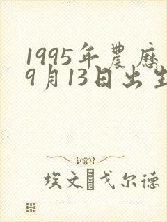 1995年农历9月13日出生男孩命运