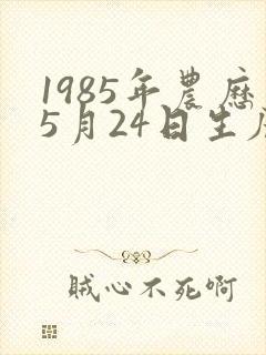 1985年农历5月24日生辰八字封面