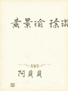 黄景瑜 徐璐封面