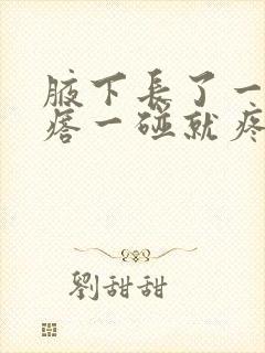 腋下长了一个疙瘩一碰就疼很硬